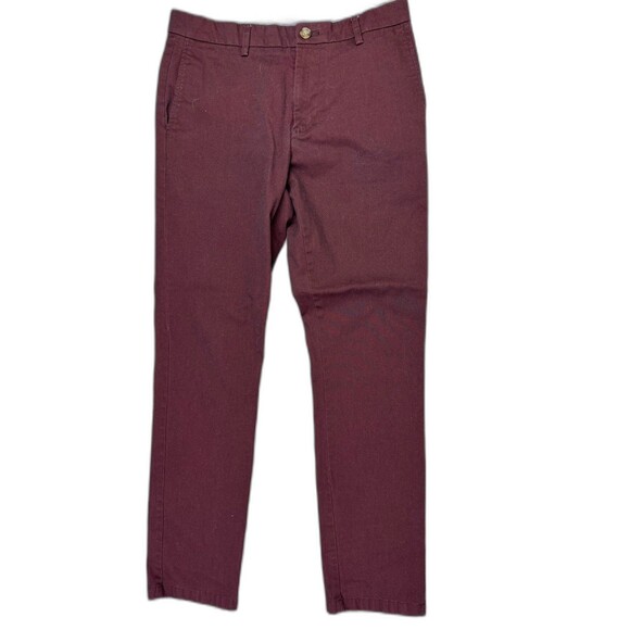 Old Navy Size 31x32 Mens Chino Pants Burgandy Ultimate Slim (Actual Inseam 30.5) - Picture 1 of 3